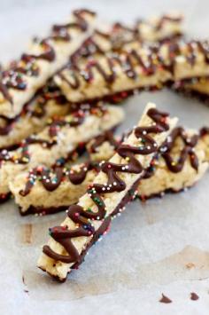 Chocolate Dipped Rice Krispy Sticks #snackgasm #foodgasm #nomnom