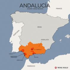 [Map] “Sherry Wine Region – Andalucía” Jul-2014 by Winefolly.com