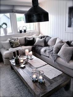 
                    
                        cozy home. Like the coffee table and all the pillows, blankets
                    
                