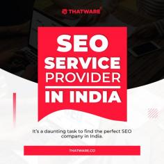 Looking for an SEO service provider in India that can help you boost your online visibility and increase organic traffic to your website? Look no further than Thatware! Our team of experienced SEO professionals provides comprehensive SEO services that cater to the unique needs of businesses of all sizes and industries. Whether you need help with on-page optimization, link building, keyword research, or content creation, we've got you covered. With our proven track record of delivering results, you can trust us to help you achieve your online marketing goals. Contact us today to learn more about our services and how we can help you grow your business!