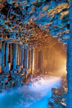 Fingal's Cave in the Hebrides Islands of Scotland