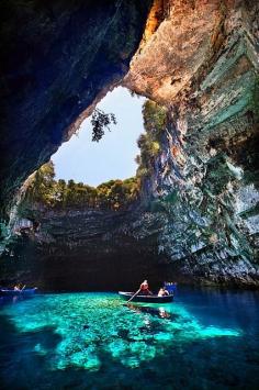 Melissani Cave is the most spectacular Lake on the island of Greece