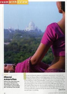 25 Years of "Room with a View" Photos : Condé Nast Traveler::  KOHINOOR SUITE  AGRA, INDIA  June 2008