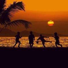 Ipanema Beach, Nova Iguacu, Brazil — by Denny Ayres. Futebol na praia