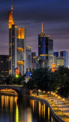 Frankfurt, Germany at Night (by day it's pretty nice as well. If you ever get a chance to spend any time there please do so)