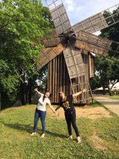 Bucharest Greeters - wooden windmill in Village Museum. For more pics, click here :)