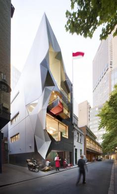 Fantastic folds dominate the design of this quirky building in Melbourne, designed by McBride Charles Ryan