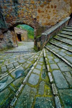 Stairs, Pitigliano, Tuscany, Italy