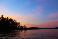 Lake sunset in Maine.