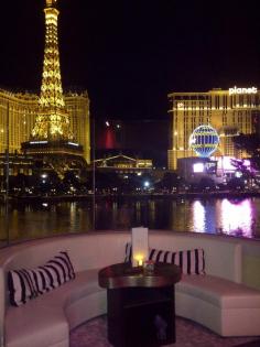 A drink with a view... Club Hyde, Las Vegas, at the Bellagio Hotel