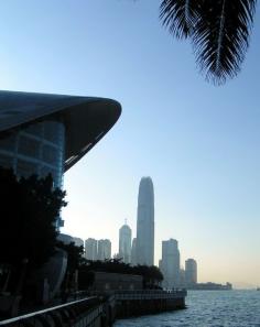 A view from Hong Kong Convention and Exhibition Centre (HKCEC), towards the skyscrapers of "Central"