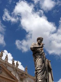 One of several statues around the Vatican