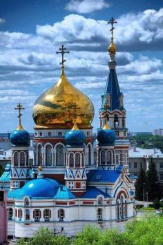 The Dormition Cathedral in Omsk is one of the largest churches in Siberia