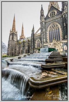 Fantastic shot of St Paddy's, Melbourne. Never would have thought of shooting this angle.