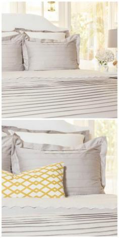 Absolutely LOVE this pleated bedding from Crane and Canopy!!