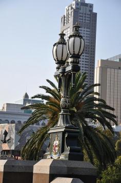 Street lights    on the Princes Bridge, Melbourne