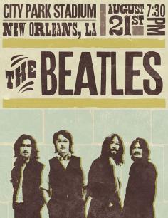 The Beatles Concert Poster Wall Art Modern Home by 716designs