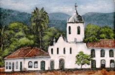 Paraty, Igreja Nossa Senhora das Dores, óleo sobre tela, 9 X 12 cm