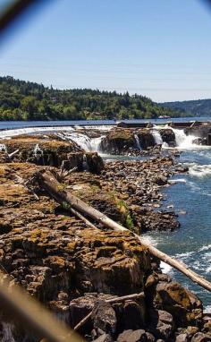 Willamette Falls from the Blue Heron mill site in Oregon City, taken by instagrammer upperleftusa