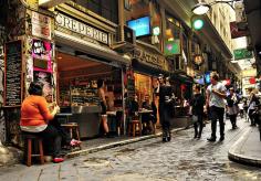 Melbourne, Australia. Loved this alley! Cute little cupcake shop across the way, and the coffee was amazing from any one of these cafes. #takemeback