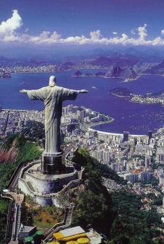 Statue of Christ the Redeemer overlooking Rio de Janeiro. #Brazil #Travel