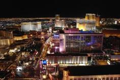 Sparkling view of the Las Vegas strip at night...