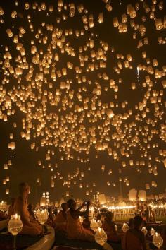 love the release of lanterns for the end of the wedding/start of a new beginning