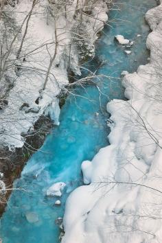 The Blue River, Biei, Hokkaido, Japan