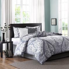 Refresh your master suite or guest room in chic style with this lovely 200 thread count cotton comforter set, showcasing a paisley motif for eye-catching app...