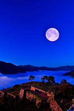 The Castle Floating in the Sky, Takeda Castle Ruins, Asago City, Hyogo, Japan