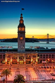 Sunrise over the Port of San Francisco