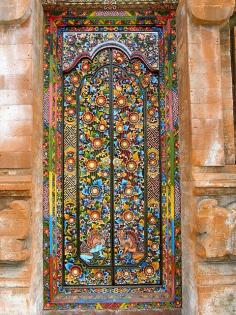 This door in Bali, Indonesia is a beautiful, colorful creation. travel. Asia. doors of the world.