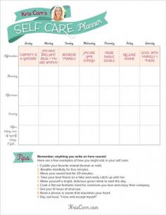 A Self-Care Planner To Get You Through The Week (Infographic)