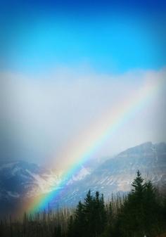 Rainbow time in Glacier National Park. Did you visit any National Parks this summer?  Love this shot! #PinUpLive