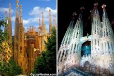 Bucket List item: Barcelona Spain! Pictured: The incredible Sagrada Família Cathedral!  See more: www.gypsynester.c... #travel #spain #church