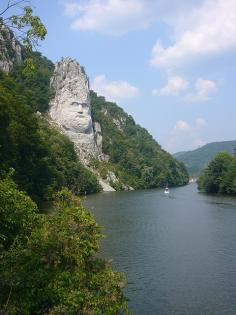 The tallest sculpture in Europe, Decebal statue ( the king of dacians, romanian ancestors) 55 m high and 25 m wide, with only six feet less than the Statue of Liberty, eight more than the monument of Christ in Rio and ten meters above the Colossus of Rhodes.