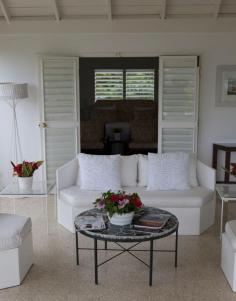 All white interiors are perfect for the summer or a location by the beach, like this resort in #Jamaica.