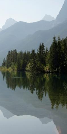 Canmore Reservoir in Alberta, Canada