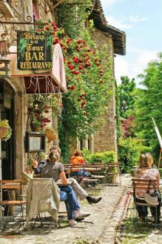 Cafe in Perouges, France