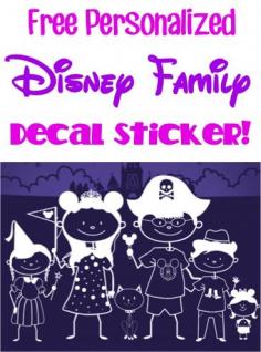 FREE Personalized Disney Family Decal Sticker!!