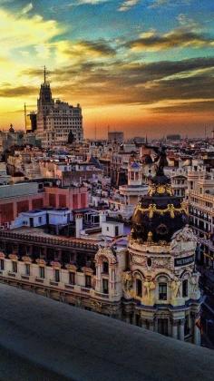 Madrid sunset, Spain. I will visit the land of my Mother's familia!! ♥