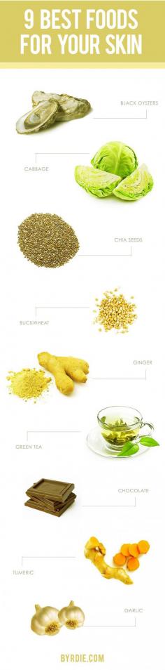 9 Surprising Foods that are Great for Your Skin (Infographic)