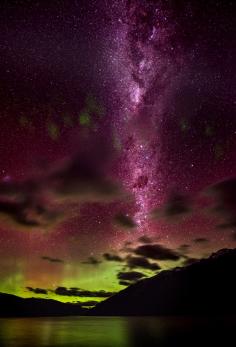 Galaxy over Lake Wakatipu, New Zealand