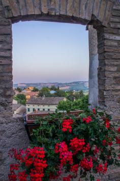 Window to the World in Corinaldo, Marche Region, Italy