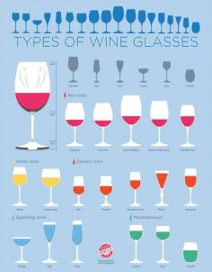 Types of Wine Glasses - Quick Guide #wine