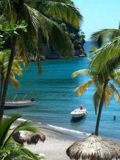 Anse Chastanet, St. Lucia, Caribbean. Wonderfully clear waters for snorkeling and secluded coves.