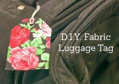 Pretty DIY Fabric Luggage Tags!