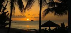 There's nothing like a fiery sunset on Saint Lucia
