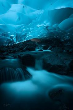 Spring Cave, Mendenhall Glacier, Alaska, United States