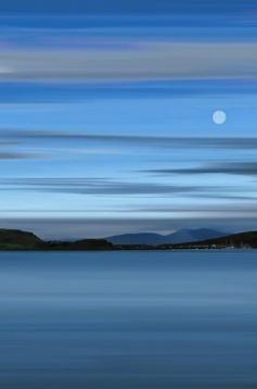 Moon over Oban Bay  Scotland